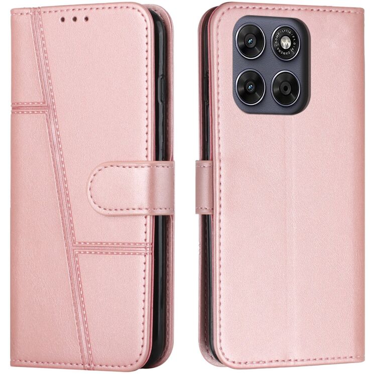 Чохол-книжка з застібкою UniCase Jet Cover для Motorola Moto G77 - Rose Gold: фото 1 з 10