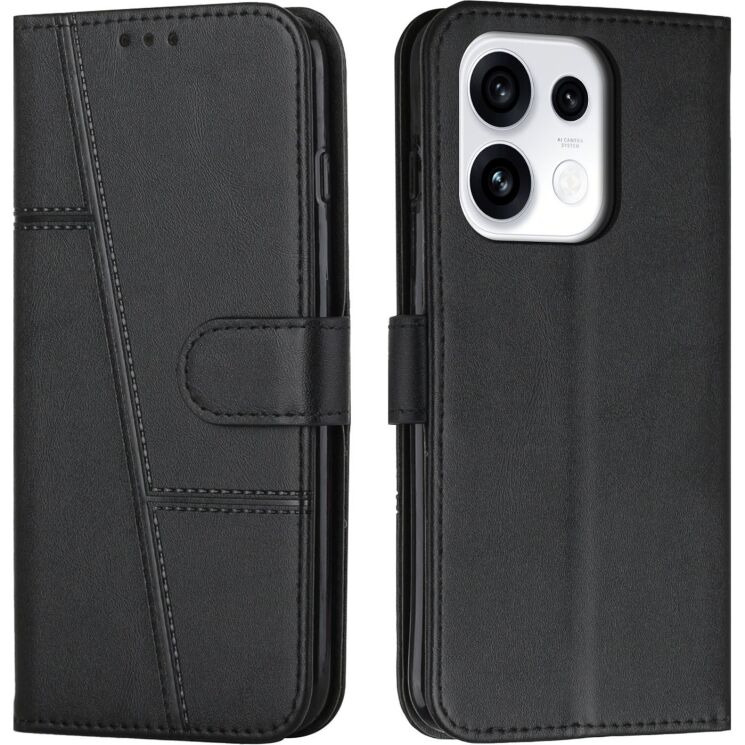 Чехол-книжка с застежкой UniCase Jet Cover для OPPO Reno 16 / 16 Pro - Black: фото 1 из 10