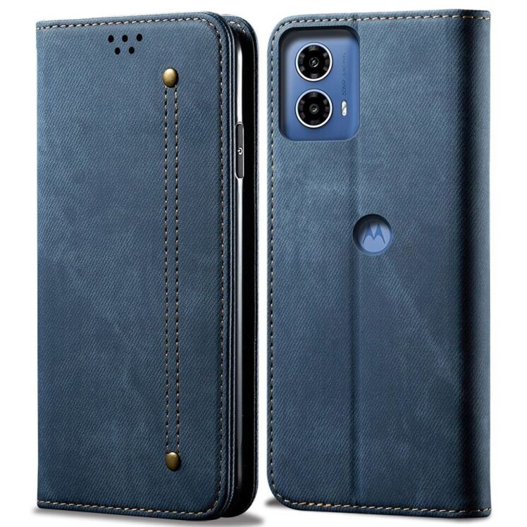Чохол-книжка UniCase Jeans Wallet для Motorola Moto G24 Power - Blue: фото 1 з 6