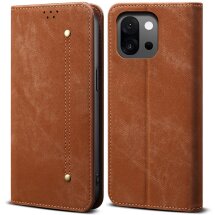 Чохол-книжка UniCase Jeans Wallet для OnePlus 13T - Coffee: фото 1 з 6