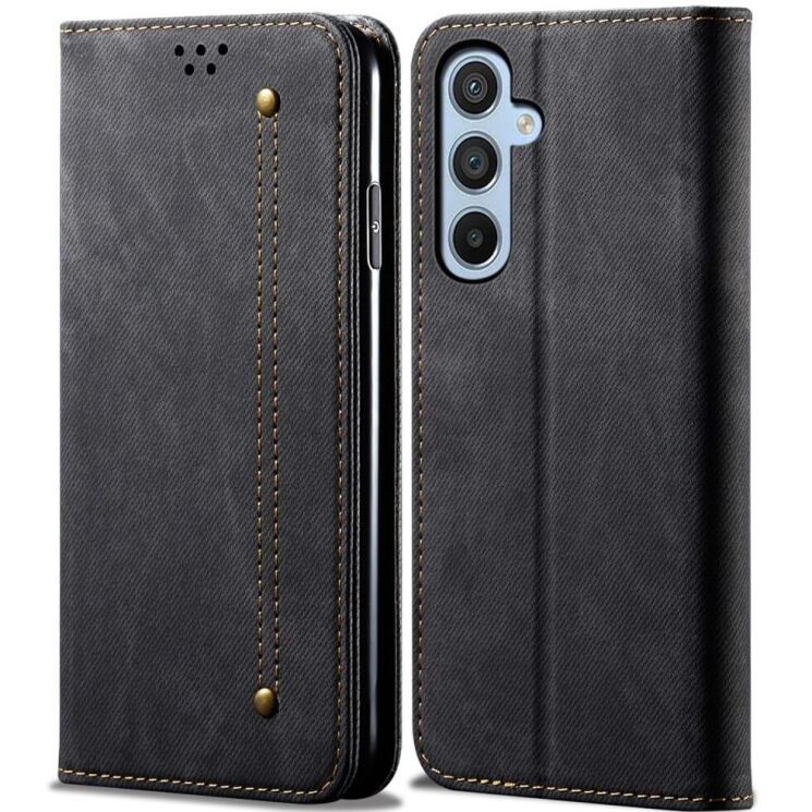 Чехол-книжка UniCase Jeans Wallet для Samsung Galaxy A16 (A165) - Black: фото 1 из 6