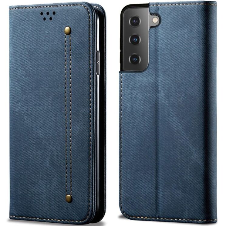 Чехол-книжка UniCase Jeans Wallet для Samsung Galaxy S21 FE (G990) - Blue: фото 1 из 13