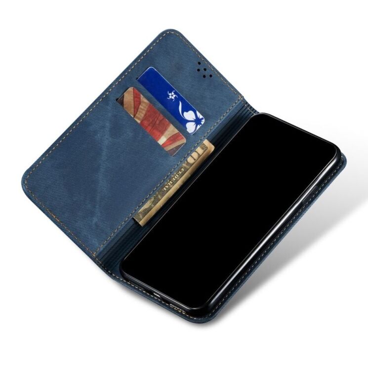 Чехол-книжка UniCase Jeans Wallet для Samsung Galaxy S21 FE (G990) - Blue: фото 5 из 13