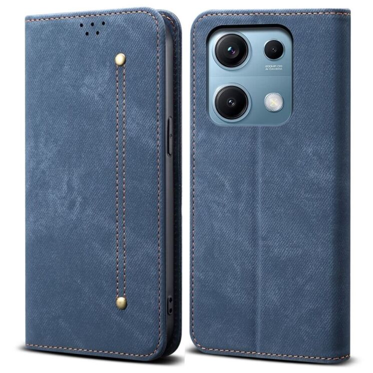 Чехол-книжка UniCase Jeans Wallet для Xiaomi Redmi Note 14S - Blue: фото 1 из 7