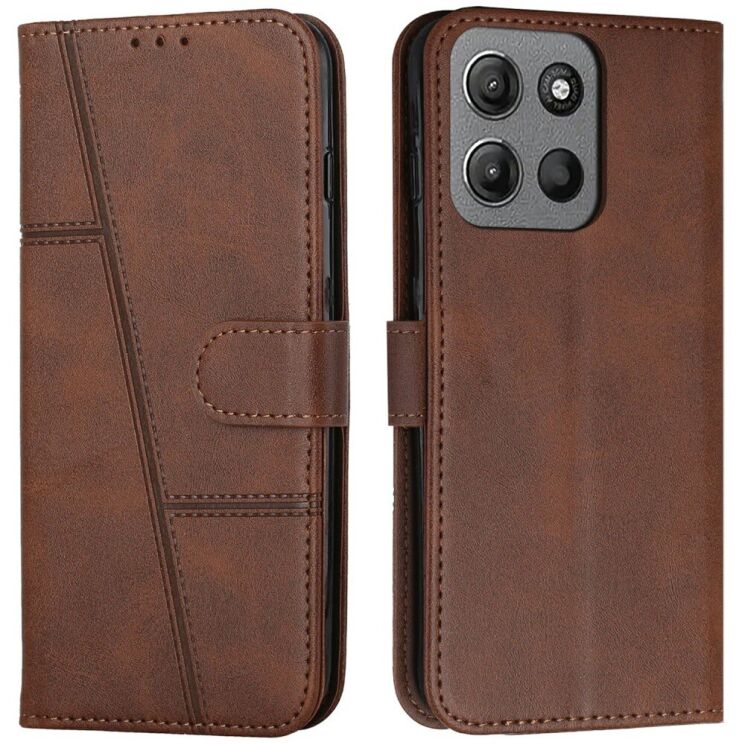 Чохол-книжка UniCase Jet Cover для Motorola Moto G15 - Brown: фото 1 з 11
