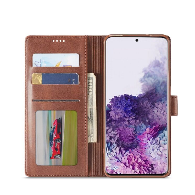 Чехол LC.IMEEKE Wallet Case для Samsung Galaxy S20 FE (G780) - Coffee: фото 4 из 14