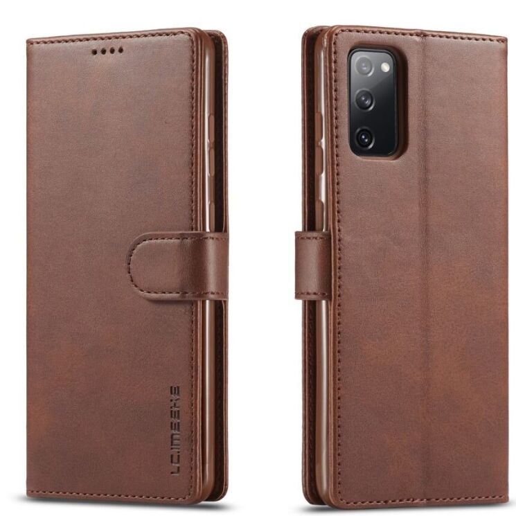 Чехол LC.IMEEKE Wallet Case для Samsung Galaxy S20 FE (G780) - Coffee: фото 1 из 14