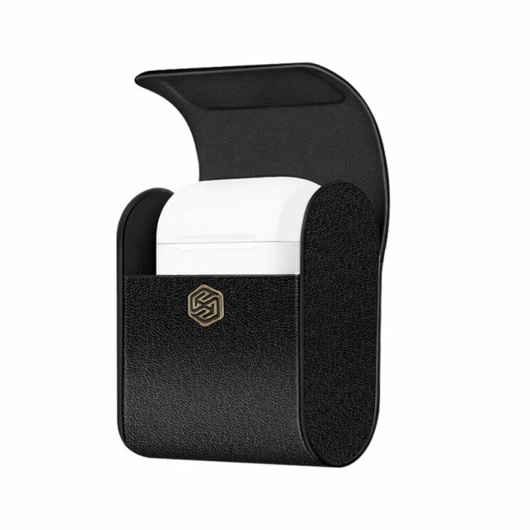 Чехол NILLKIN Leather Earphone Protective Case для Apple AirPods 1 / 2 - Black: фото 1 из 3