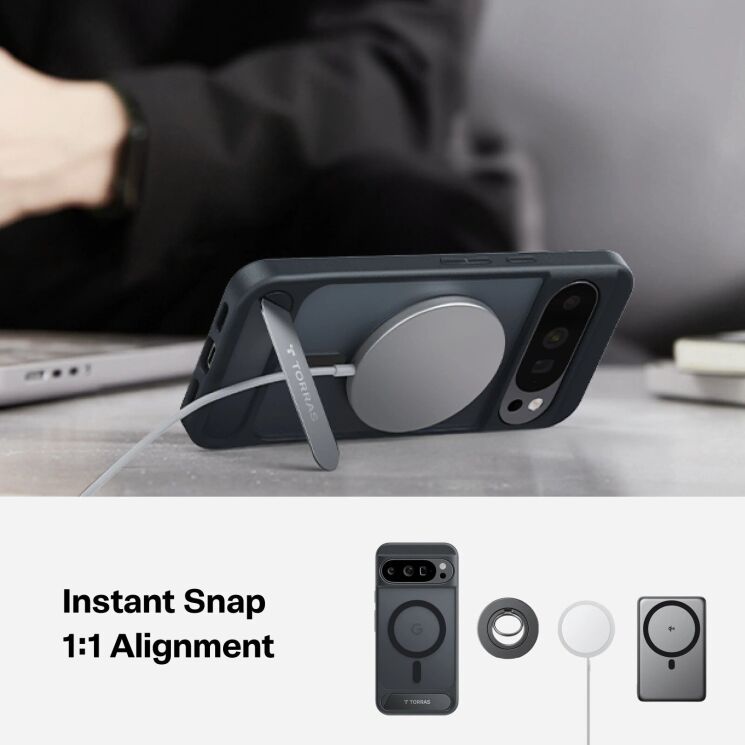 Чохол з підставкою TORRAS Ostand L1 (with MagSafe) для Google Pixel 10 / 10 Pro - Black: фото 4 з 7