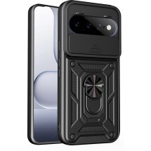 Чехол с защитой камеры Deexe Armor Shield для Google Pixel 11 / 11 Pro - Black: фото 1 из 9