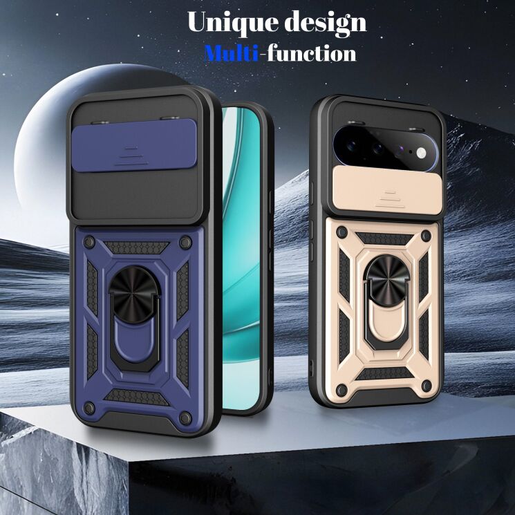 Чехол с защитой камеры Deexe Armor Shield для Google Pixel 11 / 11 Pro - Red: фото 2 из 9