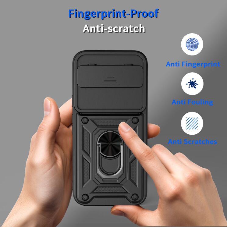 Чехол с защитой камеры Deexe Armor Shield для Google Pixel 11 / 11 Pro - Red: фото 4 из 9