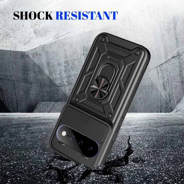 Чехол с защитой камеры Deexe Armor Shield для Google Pixel 11 / 11 Pro - Red: фото 5 из 9