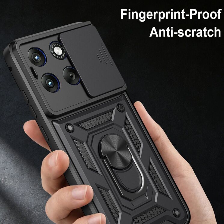 Чехол с защитой камеры Deexe Armor Shield для Motorola Edge 70 Fusion - Gold: фото 7 из 9