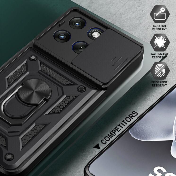 Чехол с защитой камеры Deexe Armor Shield для Motorola Edge 70 Fusion - Gold: фото 6 из 9