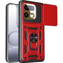 Чехол с защитой камеры Deexe Armor Shield для Realme 16 Pro - Red: фото 1 из 9