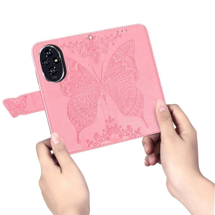 Чехол UniCase Butterfly Pattern для Honor 200 Pro - Pink: фото 7 из 7