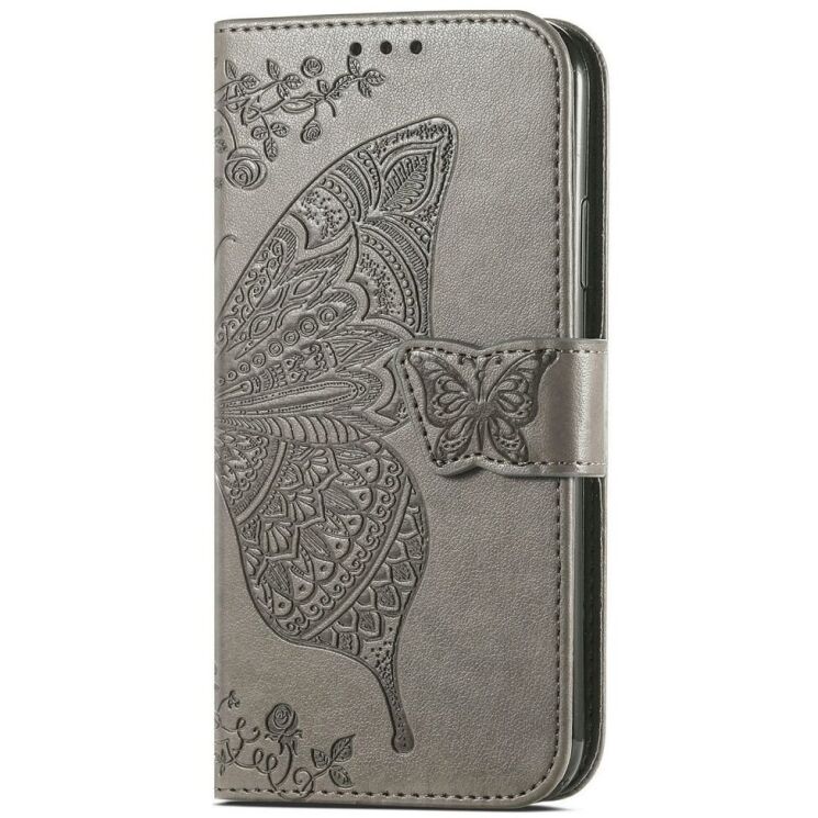 Чехол UniCase Butterfly Pattern для Motorola Edge 50 Neo - Grey: фото 5 из 7