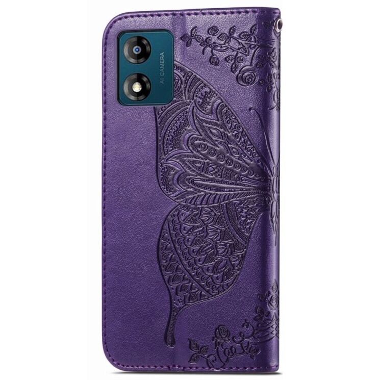 Чохол UniCase Butterfly Pattern для Motorola Moto E13 - Purple: фото 5 з 10