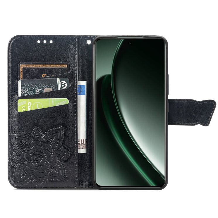 Чохол UniCase Butterfly Pattern для OnePlus Nord 4 - Black: фото 2 з 5