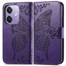 Чехол UniCase Butterfly Pattern для OPPO A3x / A3 / A40m - Dark Purple: фото 1 из 7