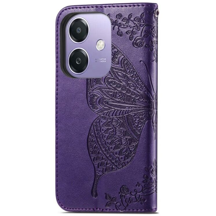 Чехол UniCase Butterfly Pattern для OPPO A3x / A3 / A40m - Dark Purple: фото 6 из 7