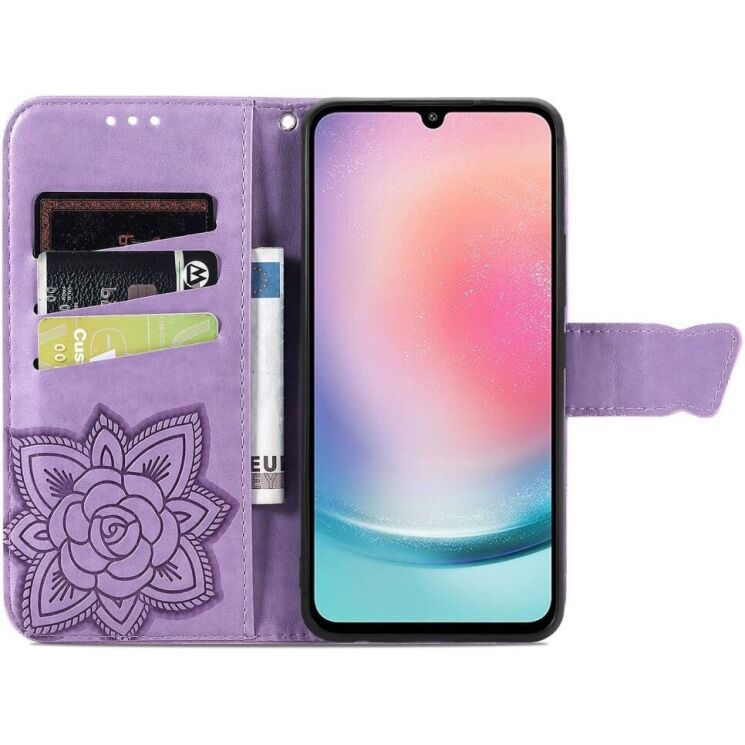 Чохол UniCase Butterfly Pattern для Samsung Galaxy A25 (A256) - Light Purple: фото 2 з 5