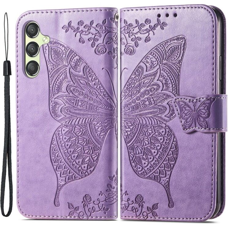 Чохол UniCase Butterfly Pattern для Samsung Galaxy A25 (A256) - Light Purple: фото 1 з 5