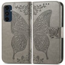 Чехол UniCase Butterfly Pattern для Samsung Galaxy S24 FE (S721) - Grey: фото 1 из 11