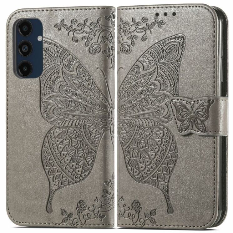 Чехол UniCase Butterfly Pattern для Samsung Galaxy S24 FE (S721) - Grey: фото 1 из 11
