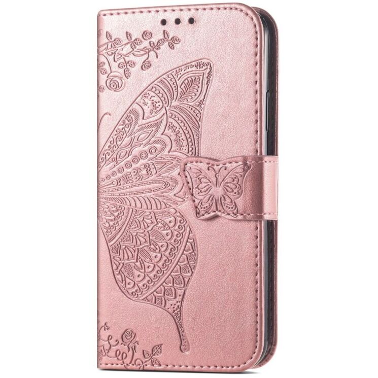 Чехол UniCase Butterfly Pattern для Xiaomi Redmi Note 14 Pro Plus - Rose Gold: фото 4 из 9