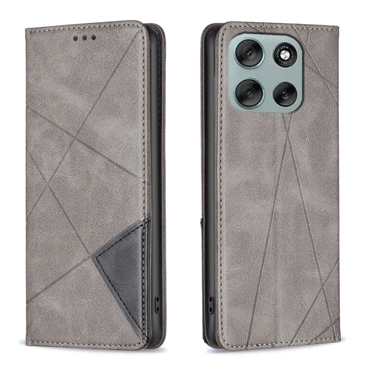 Чохол UniCase Geometric Pattern для Motorola Moto G56 - Grey: фото 1 з 9
