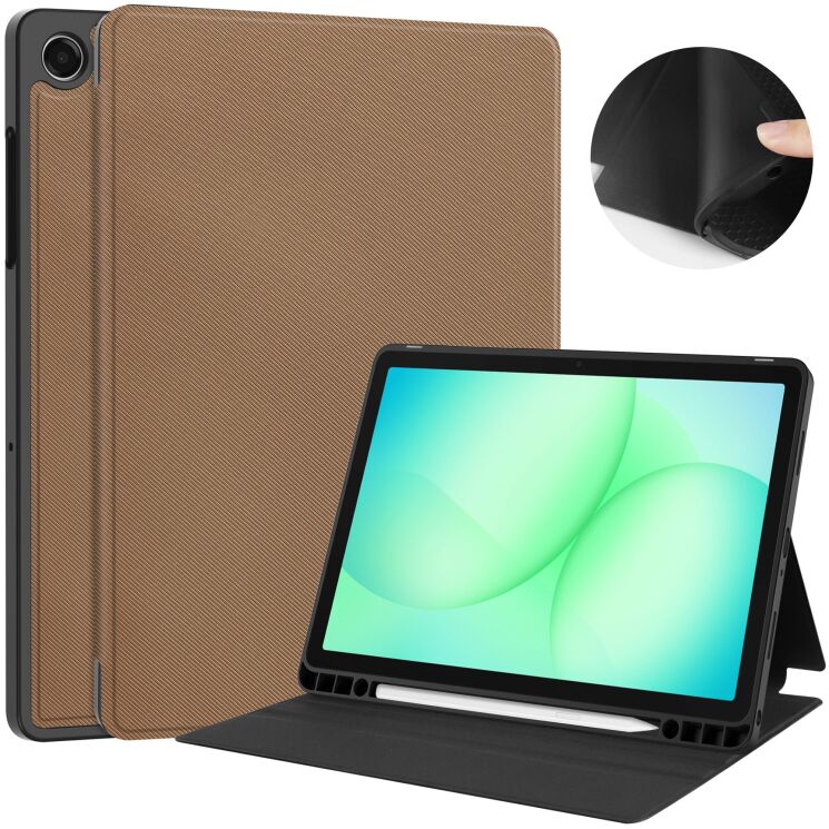Чехол UniCase Stand Cover для Samsung Galaxy Tab A11 Plus (X230/236) - Brown: фото 1 из 10