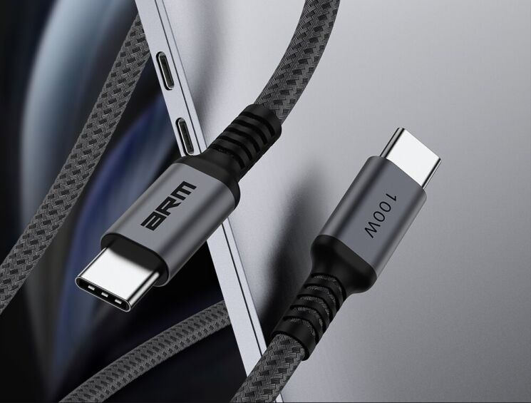 Кабель ArmorStandart Aluminum Alloy 100W Type-C to Type-C (1m) - Black / Gray: фото 3 з 5