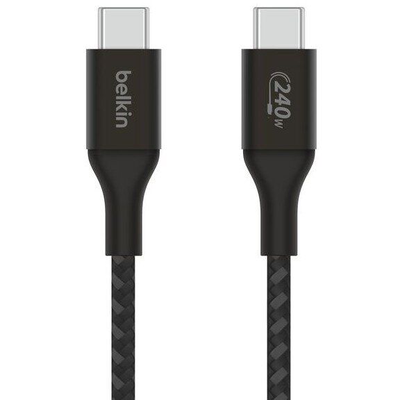 Кабель Belkin Type-C to Type-C (240W, 1m) CAB015BT1MBK - Black: фото 1 з 5