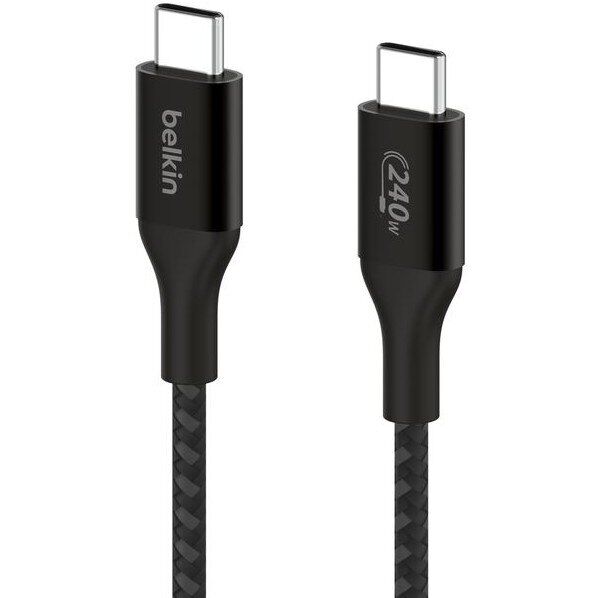 Кабель Belkin Type-C to Type-C (240W, 1m) CAB015BT1MBK - Black: фото 4 з 5