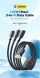 Кабель ESSAGER Simple 3 in 1 USB to Type-C+MicroUSB+Lightning (100W, 1.2m) EXCMTL-JJ01-P - Black (896383B). Фото 3 з 12