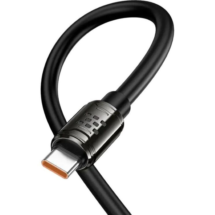 Кабель Hoco U143 Type-C to Type-C (240W, 3A, 1.2m) - Black: фото 3 из 8