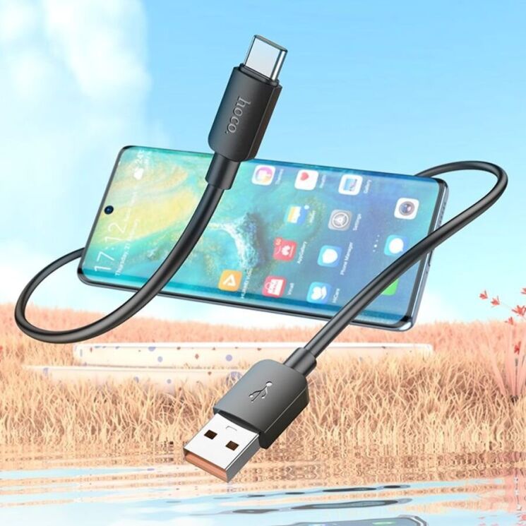 Кабель Hoco X96 Hyper 100W USB to Type-C (6A, 1m) - Black: фото 5 з 5