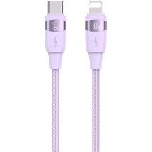 Кабель USAMS US-SJ635 Type-C to Lightning (30W, 2m) - Purple: фото 1 из 6