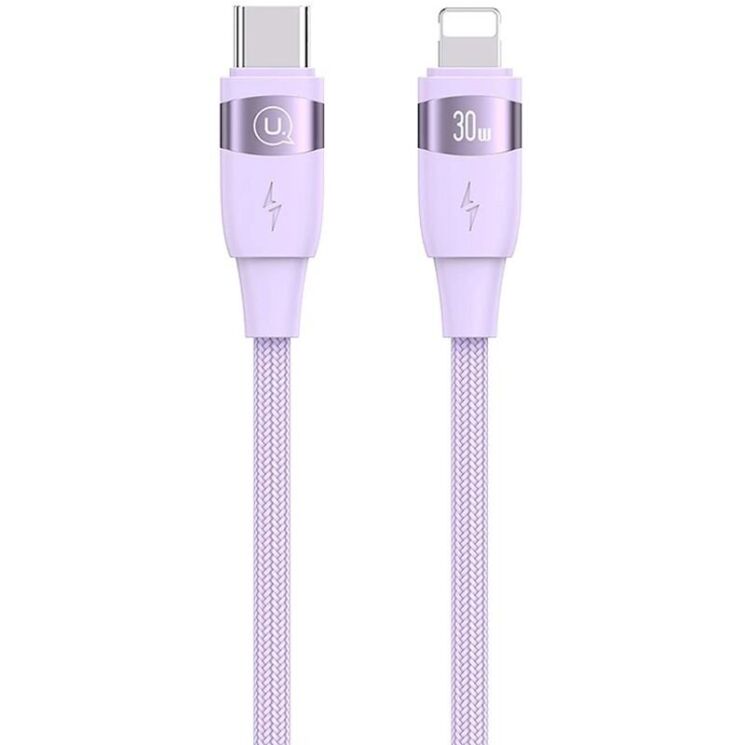 Кабель USAMS US-SJ635 Type-C to Lightning (30W, 2m) - Purple: фото 1 из 6