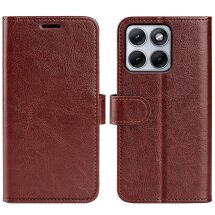 Классический чехол-книжка Deexe Wallet Style для Motorola Edge 70 Fusion - Brown: фото 1 из 7