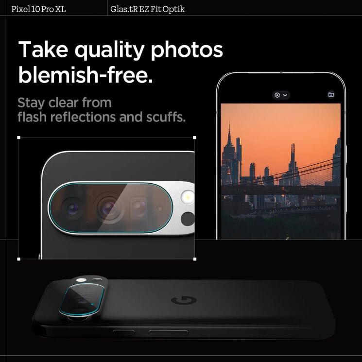 Комплект защитного стекла Spigen (SGP) Optik Lens Protector для Google Pixel 10 Pro XL (AGL09663) - Crystal Clear: фото 12 из 14
