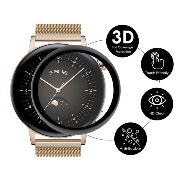 Комплект захисних плівок ENKAY Protector Film для Huawei Watch GT 3 (42mm) - Black: фото 2 з 9