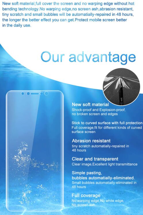 Комплект защитных пленок IMAK Full Coverage Hydrogel Film Apple iPhone XS: фото 7 из 8