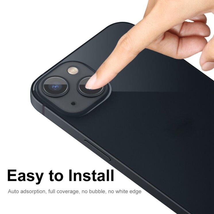 Комплект захисного скла (2шт) на камеру ENKAY 9H Lens Glass Set для Apple iPhone 14: фото 5 з 8