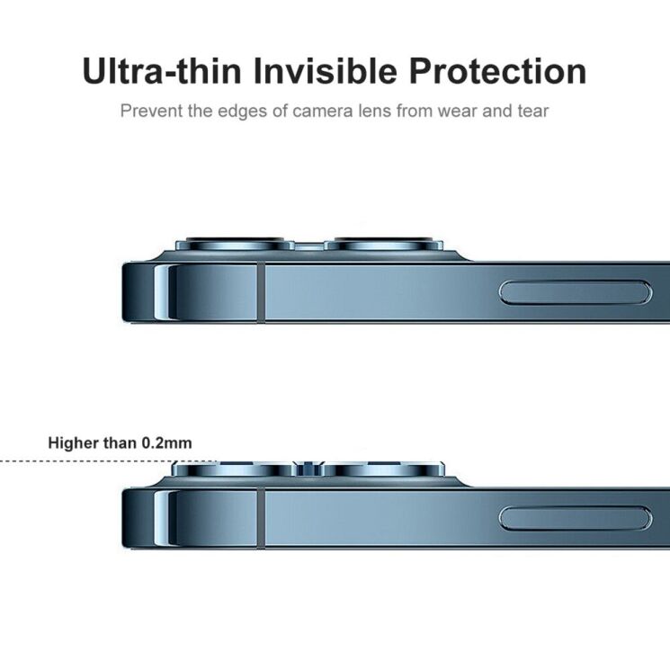 Комплект захисного скла (2шт) на камеру ENKAY 9H Lens Glass Set для Apple iPhone 14: фото 4 з 8