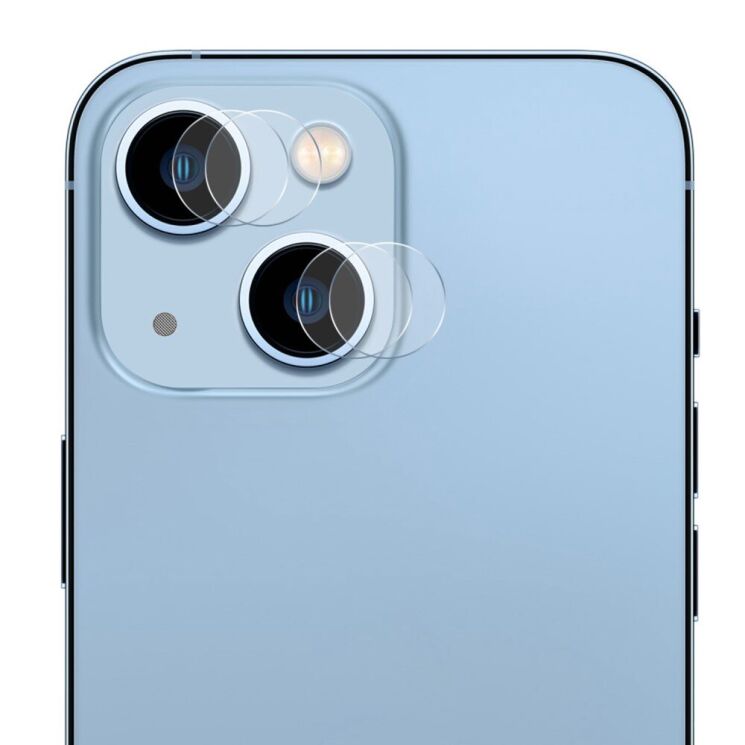 Комплект захисного скла (2шт) на камеру ENKAY 9H Lens Glass Set для Apple iPhone 14: фото 1 з 8