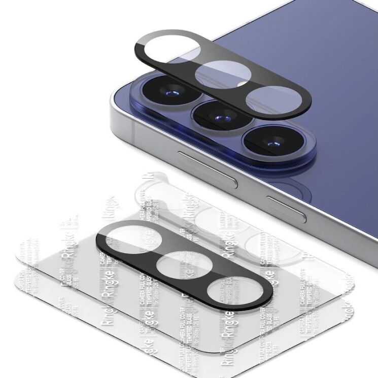 Комплект защитных стекол (2шт) Ringke Camera Full Cover Glass для Samsung Galaxy S26 FE (8800380463875) - Black (412761B) Комплект защитных стекол (2шт) Ringke Camera Full Cover Glass для Samsung Galaxy S26 FE (8800380463875) - Black: фото 3 из 16