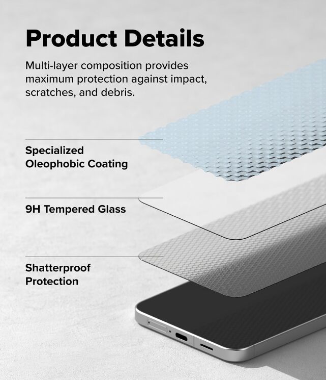 Комплект захисних стекол (2шт) Ringke Easy Slide Tempered Glass для Samsung Galaxy A57 (A576) 8800328818187: фото 11 з 18